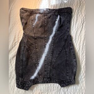 Black Denim Corset Dress